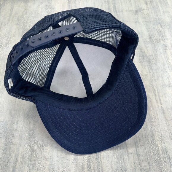 Georgia State Patrol Hat Snap Back Trucker Blue Mesh Cap Adult Vtg - Picture 9 of 11